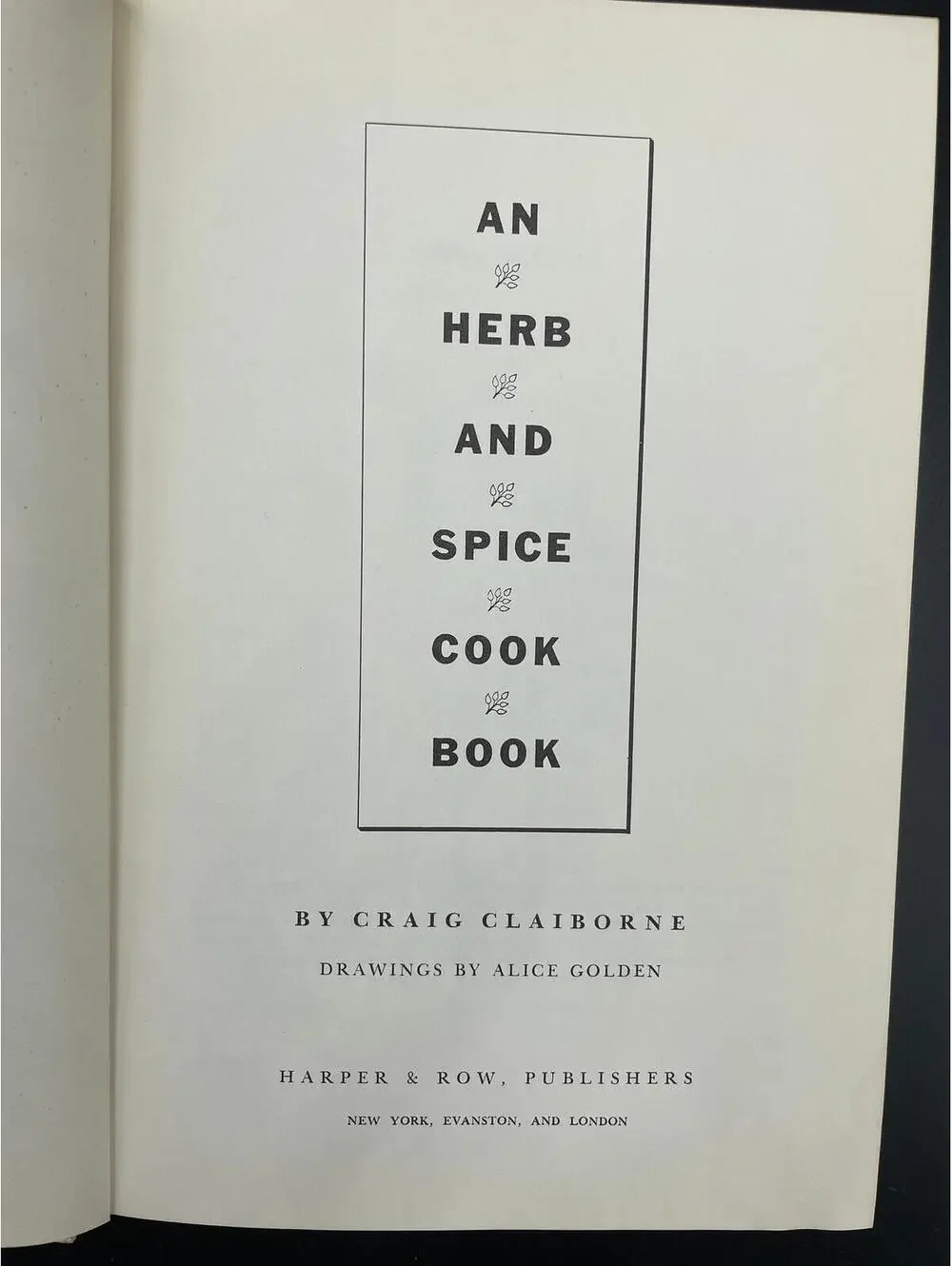 Vintage 1963 Herb & Spice Cookbook by Craig Claiborne